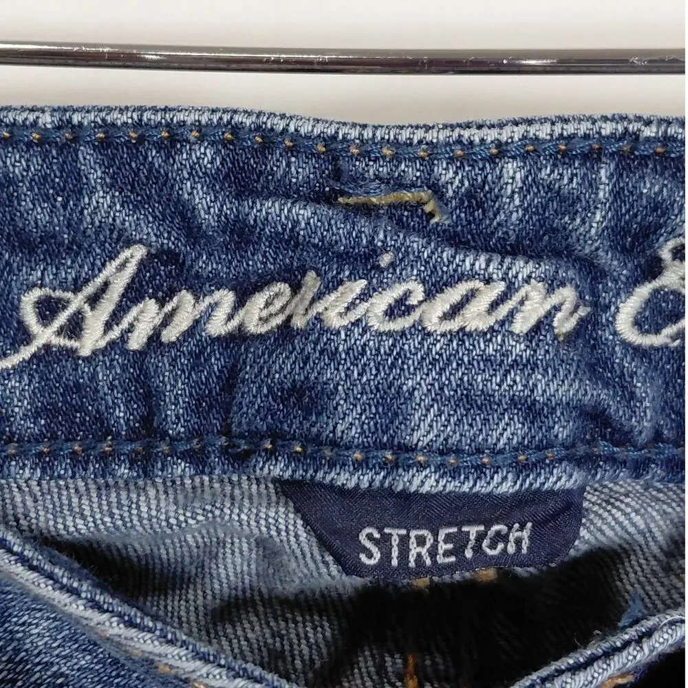 American Eagle Blue Denim Skinny Casual Jeans Women Size 4